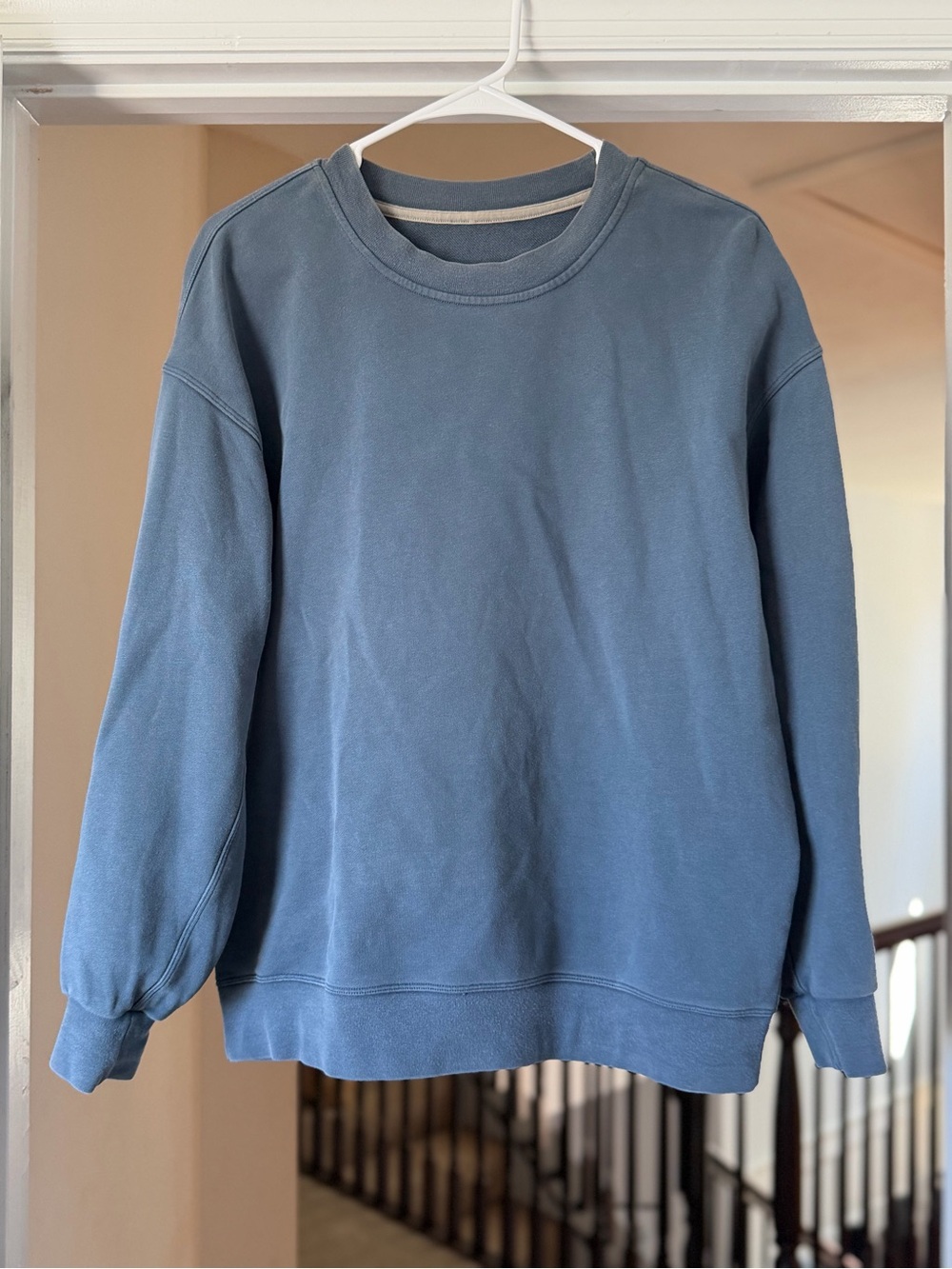 lululemon Perfectly Oversized Crew Iron Blue Sweatshirt. No size tag. Size 8-10